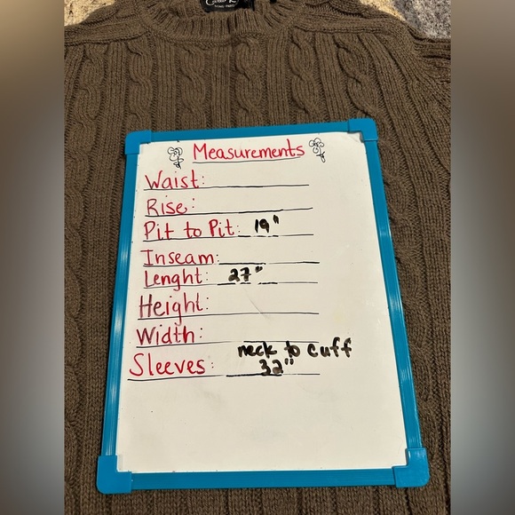 Carlo Ritazzi Mens Brown Crewneck Sweater Ribbed Wool Long Sleeves Vinta… - Picture 7 of 7